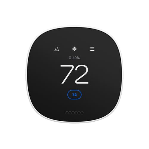 ecobee Smart Thermostat Essential - Energy Star Certified programmable Wi-Fi Thermostat - Works with Siri, Alexa, and Google Assistant
