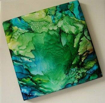 Creative Hobbies 12 Pack of Glossy White Glazed Ceramic Tiles for Alcohol Ink Painting, Decorating, Arts & Crafts, 4.25 x 4.25 Inch Square, Ready-to-Paint Ceramics