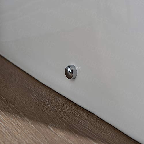 WOODBRIDGEE Modern Elongated One piece Toilet Dual flush 1.0/1.6 GPF,with Soft Closing Seat,1000 Gram MaP Flushing Score Toilet with Chrome Button,White,B0750-F-C