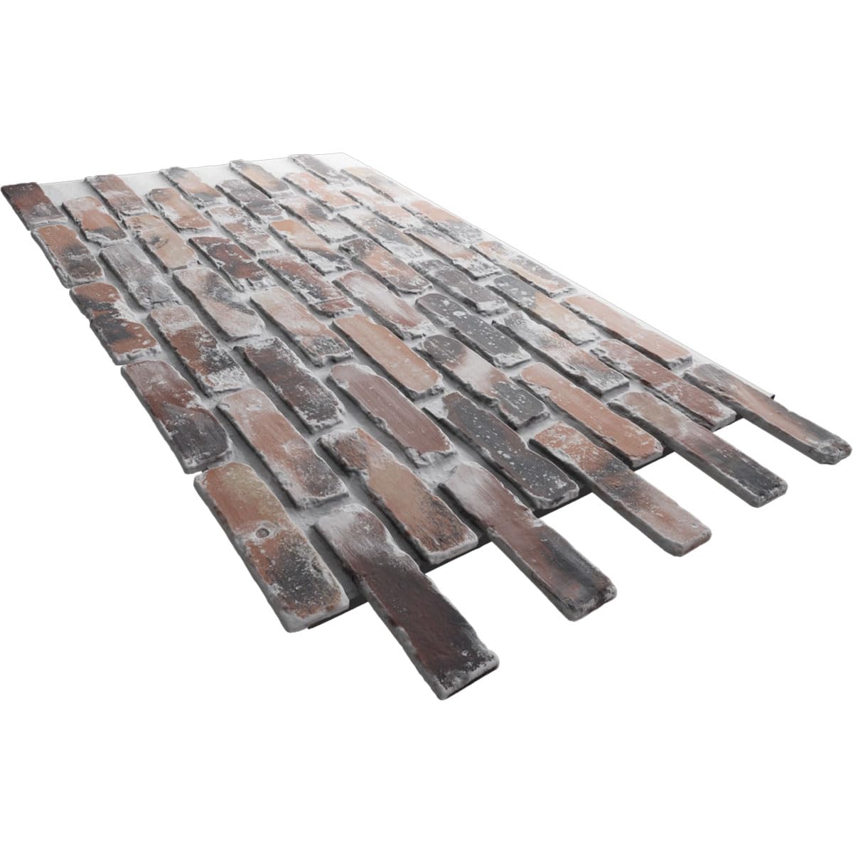EverStone Aged Brick Faux Brick Panel, 46 7/8"W x 27"H x 1 1/4"D, Farmhouse Color