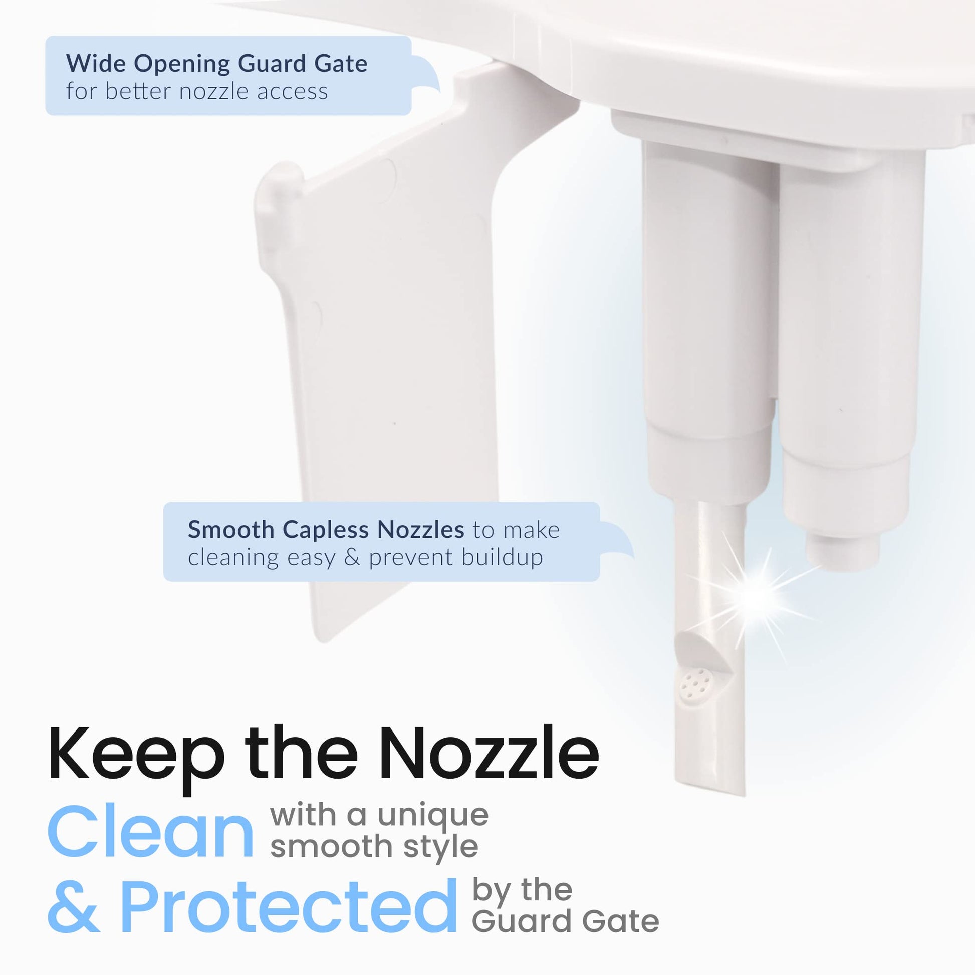 LUXE Bidet NEO 185 Plus - Patented Bidet Attachment for Toilet Seat, Innovative Hinges to Clean, Slide-in Easy Install, Advanced 360° Self-Clean, Dual Nozzles, Feminine & Rear Wash (Chrome)