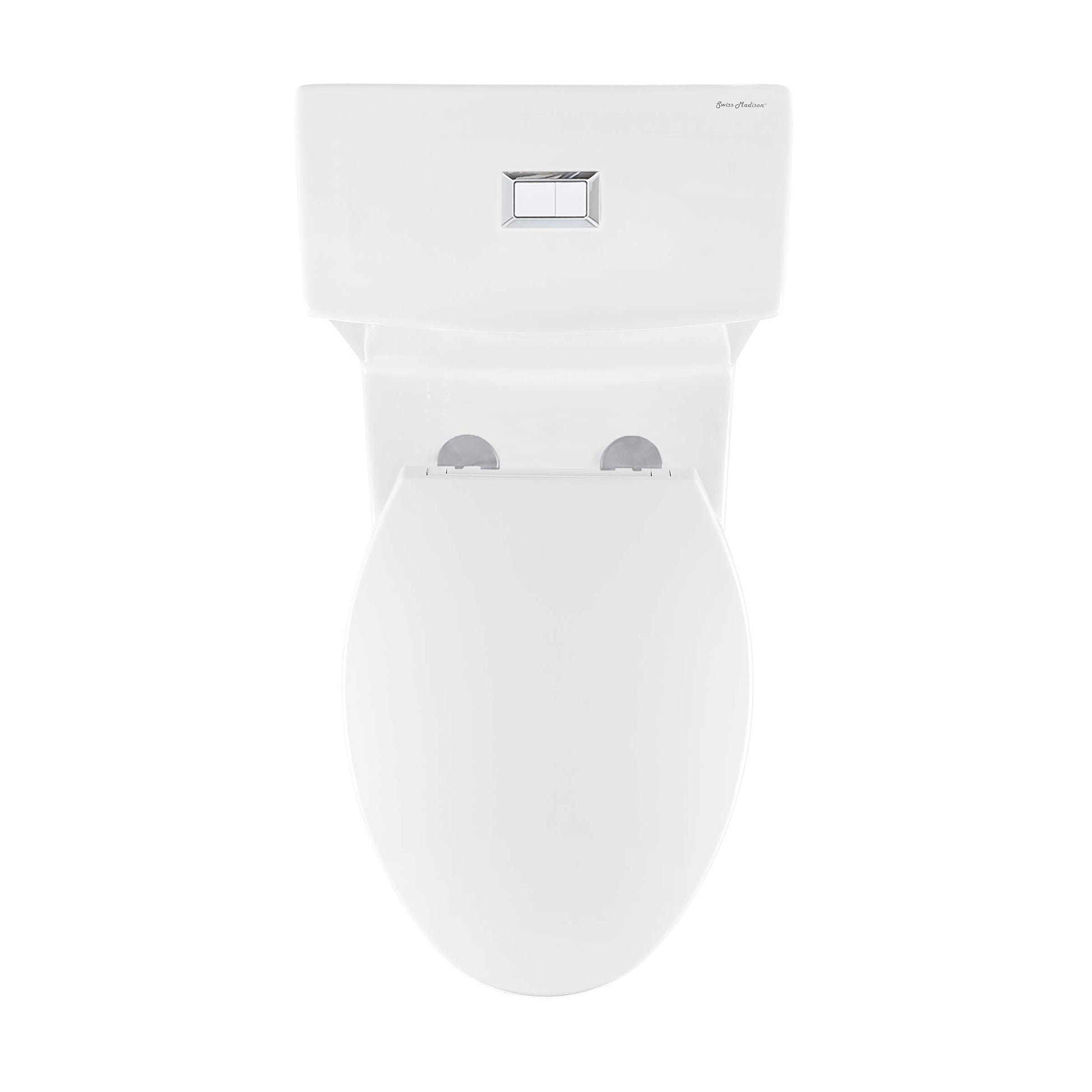 Swiss Madison SM-1T117 Classe One Piece Toilet, Modern Toilets For Bathrooms, ADA Toilet, Elongated Dual Flush 0.8/1.28 gpf, in Glossy White