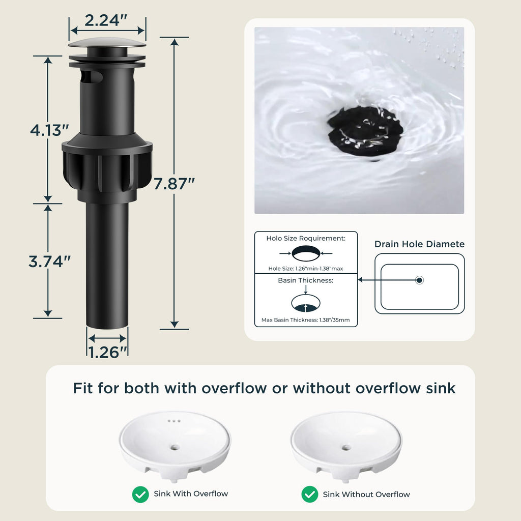 FORIOUS Bathroom Faucet 1 Hole with Pull Down Sprayer, 3 Hole Brushed Nickel Bathroom Sink Faucet with Pop Up Drain for RV Bar Laundry Vanity Utility Sink Remodel, Single Handle Design