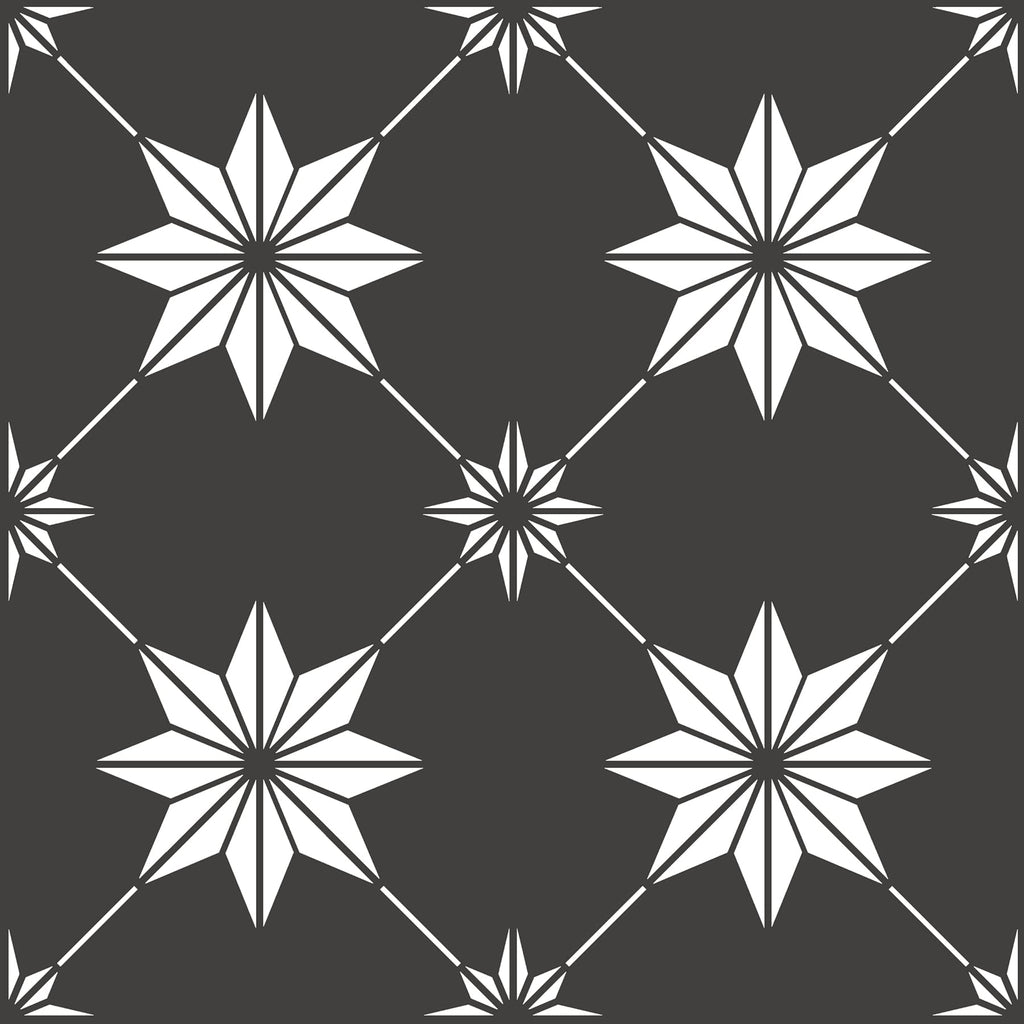 FloorPops Rigel Peel & Stick Floor Tiles, Black