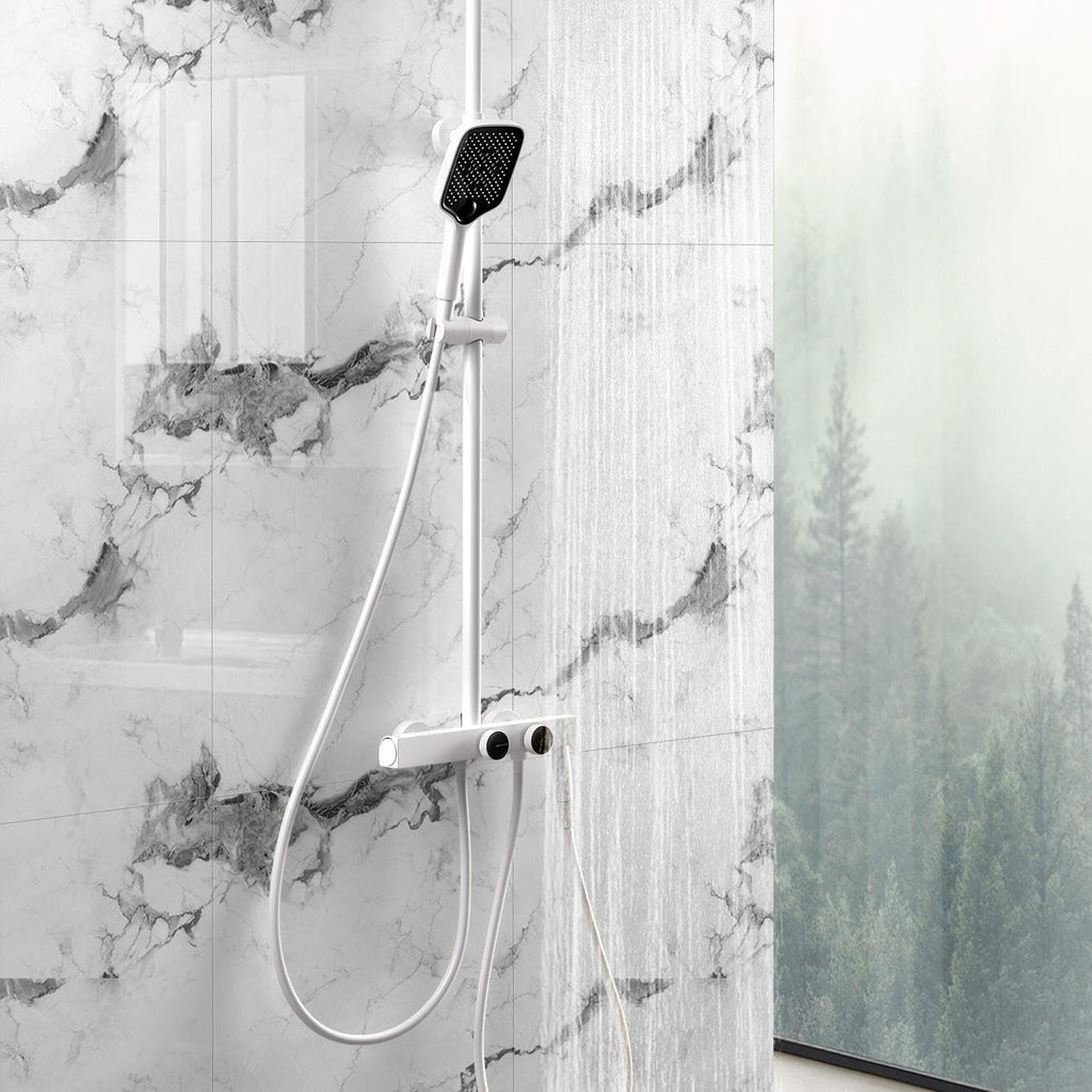 10pcs Marble Peel and Stick Waterproof Wall Panels,Heat-Resistant Backsplash Tile, 23.6"x11.8" PVC Foam Wall Sticker for Kitchen,Living Rooms,Bedrooms TV Walls,Grey White (Not Real Tile 19.4 Sq. Ft.)