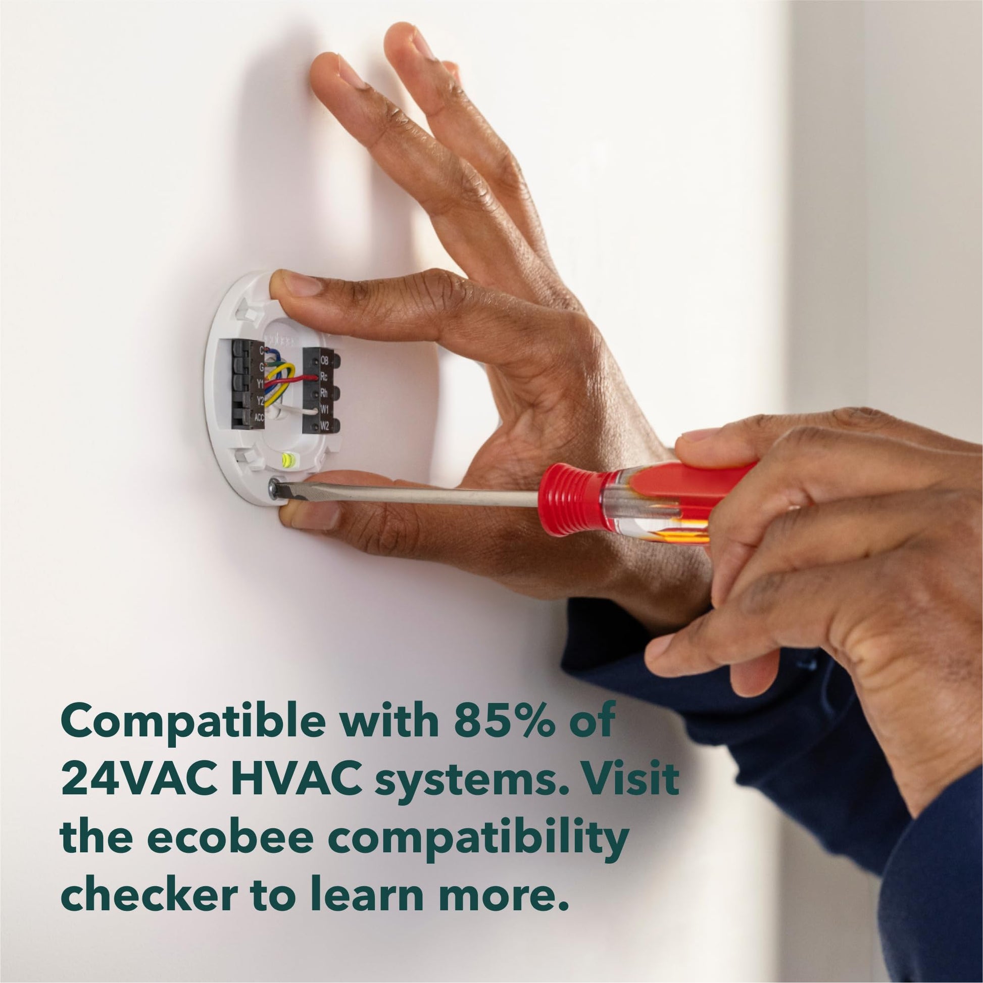 ecobee Smart Thermostat Essential - Energy Star Certified programmable Wi-Fi Thermostat - Works with Siri, Alexa, and Google Assistant