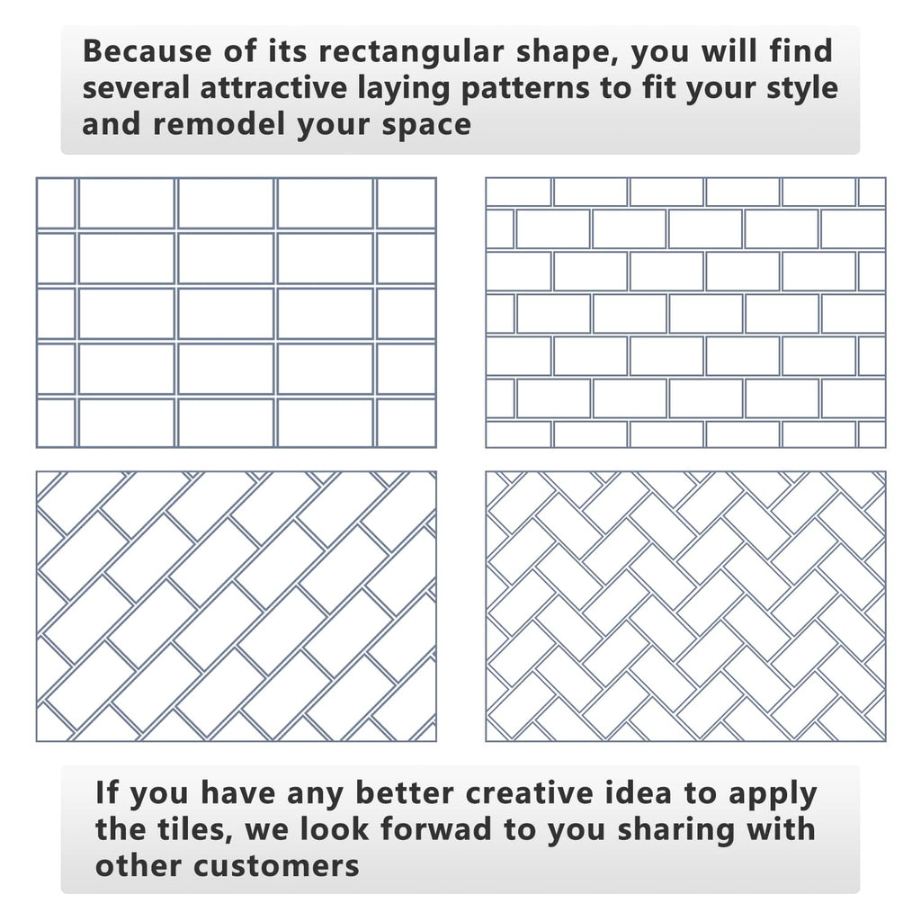 STICKGOO 100-Pieces Peel and Stick Backsplash, 3" x 6" PVC Wall Tile, Marble White Stick on Backsplash for Kitchen/Bathroom/Fireplace