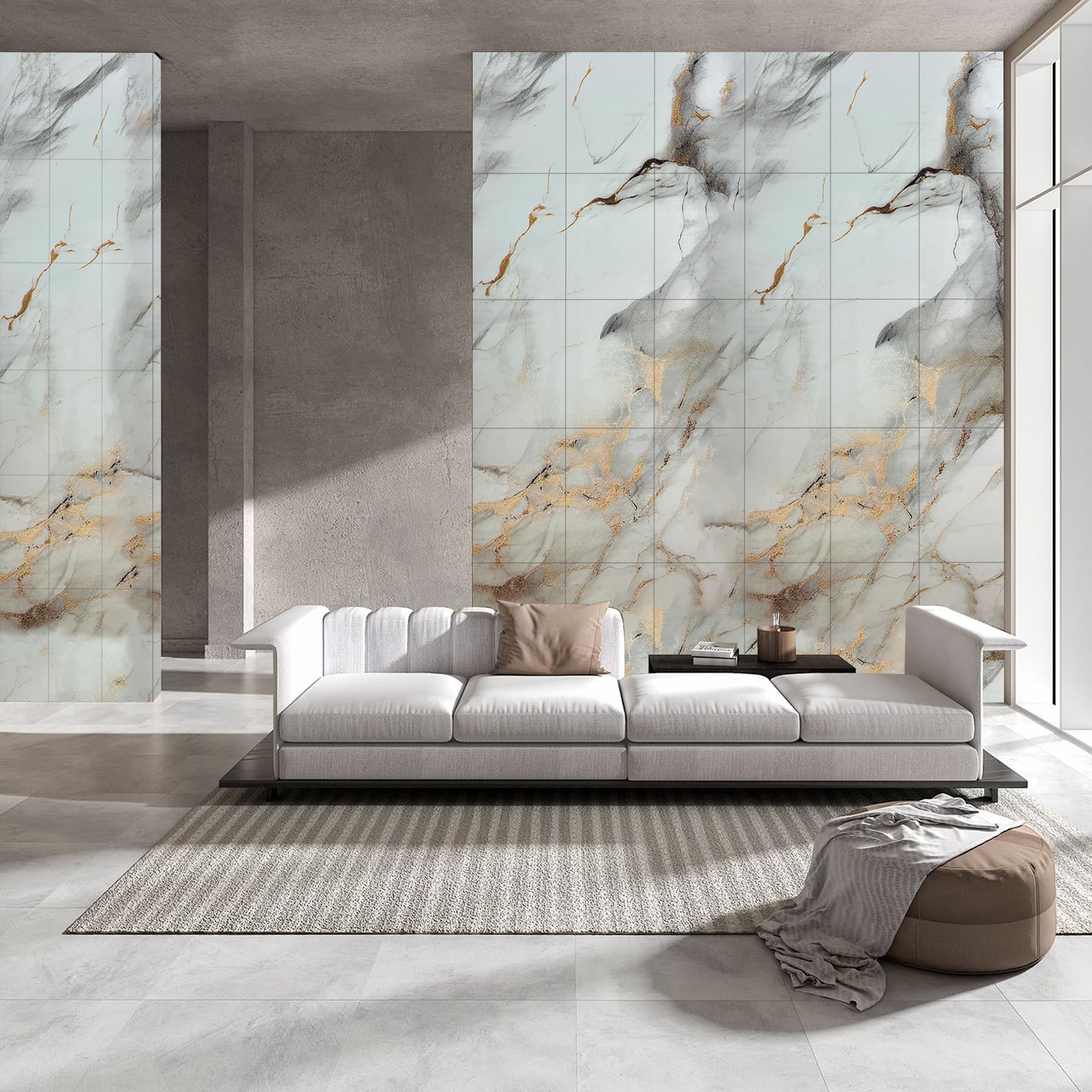DUAXETONGXIA Marble Peel and Stick Waterproof Wall Panels (10, DU105)