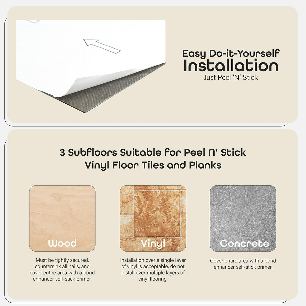 Nexus Self Adhesive 12-Inch Vinyl Floor Tiles, 20 Tiles - 12" x 12", Bianco Marble Pattern - Peel & Stick, DIY Flooring for Kitchen, Dining Room, Bedrooms & Bathrooms by Achim Home Decor