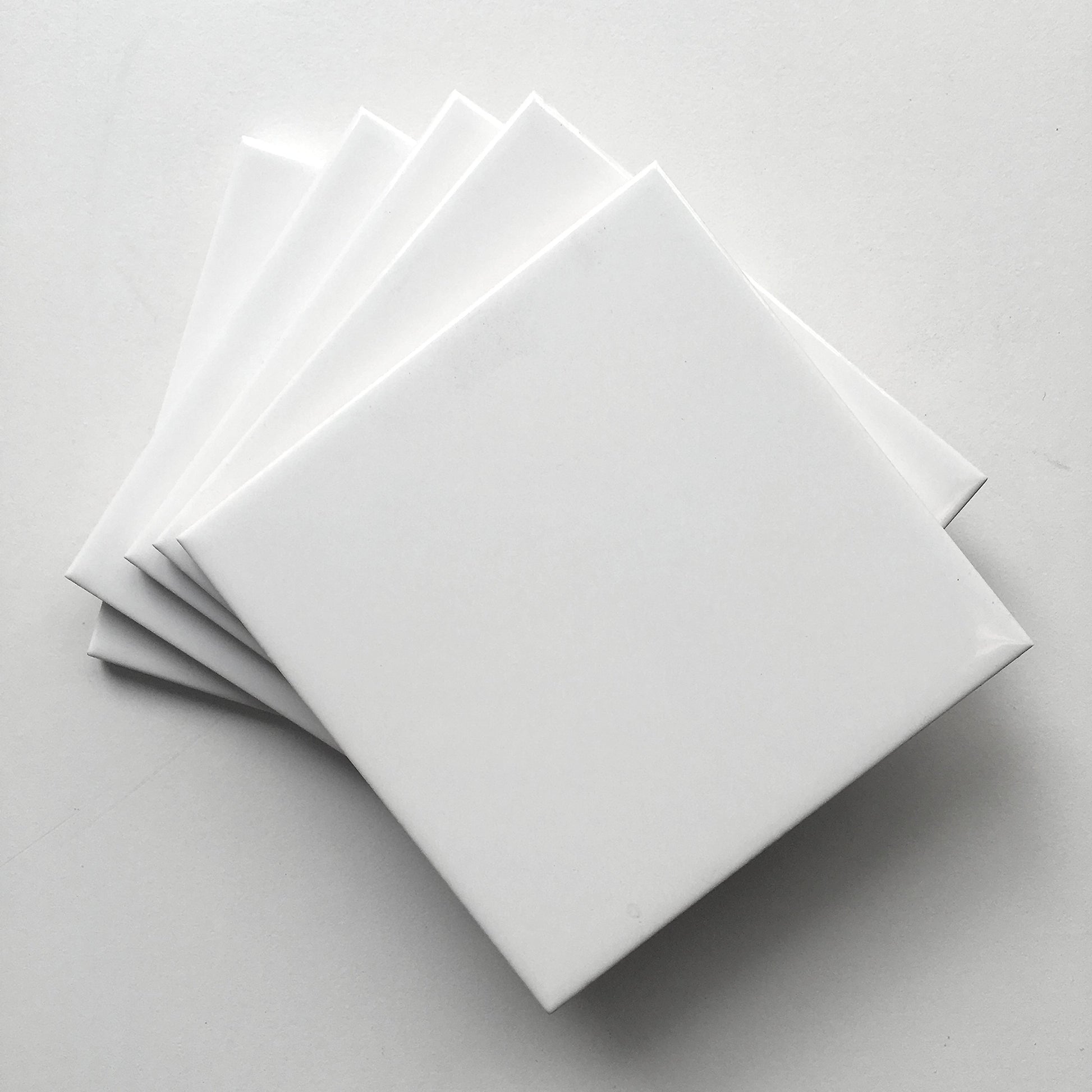 4x4 White Glossy Finish 4 1/4x4 1/4 Ceramic Subway Tile Shower Walls Backsplashes