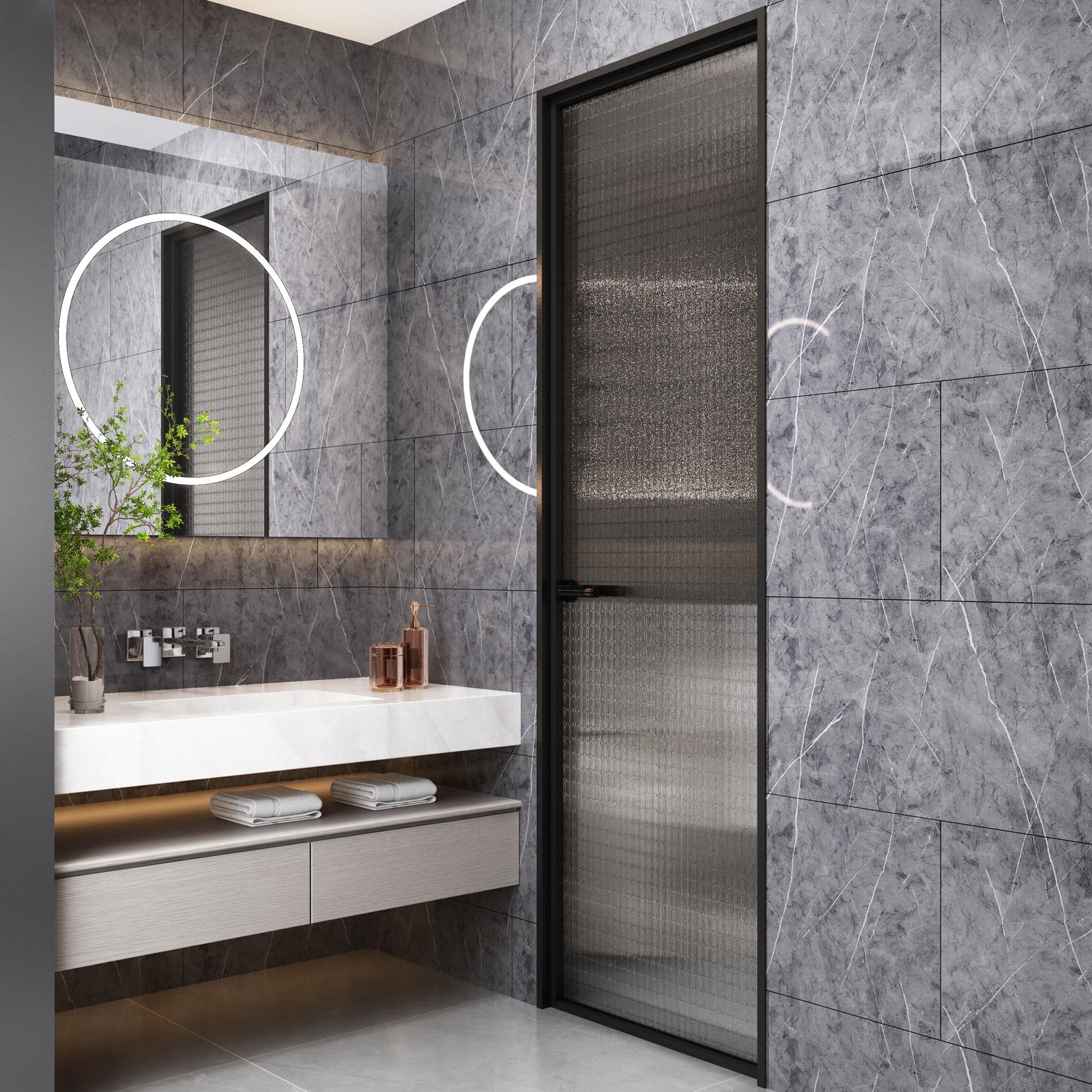 Haimin Wall Panels Peel and Stick 10 Pieces 23.6x11.8in (19.4 Sq. Ft. Coverage) Lightweight Backsplash Marble Look Tile (not Real Marble) Ideal for Kitchen Bathrooms Living Rooms Bedrooms (Gray-YSH)